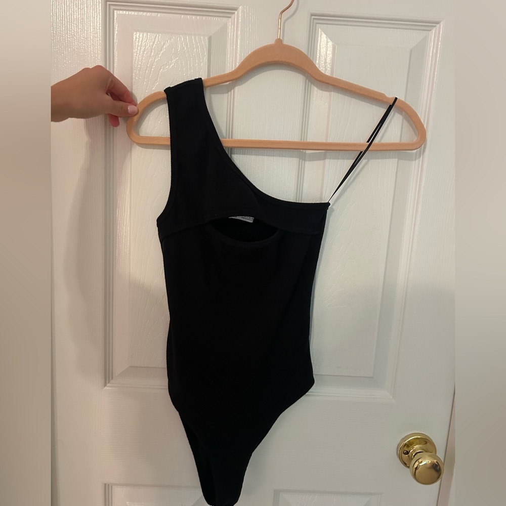 Zara Black One Shoulder Body Suit